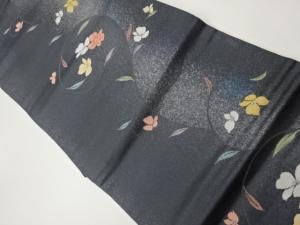 引箔花唐草模様織出し名古屋帯